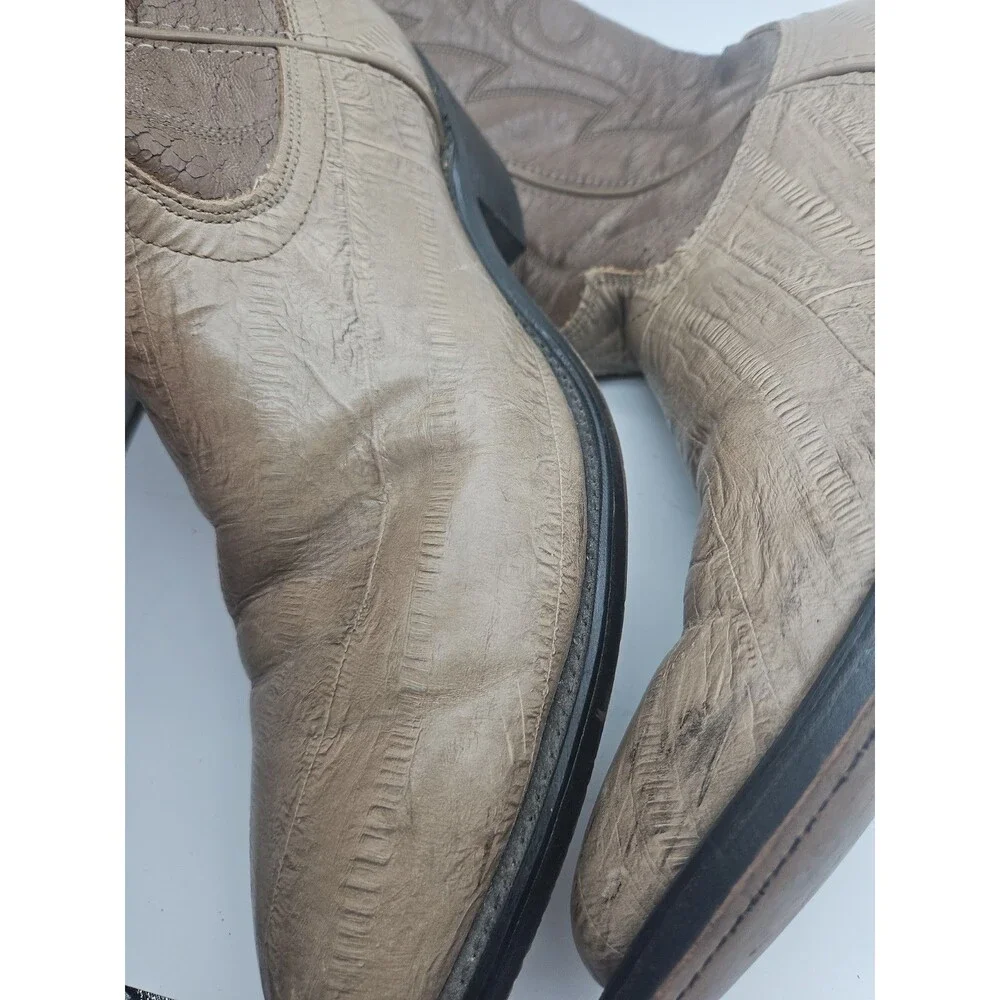 Vintage Laredo 30809 Cowboy Boots Men's 9D Textured Leather Pointed Toe Roping